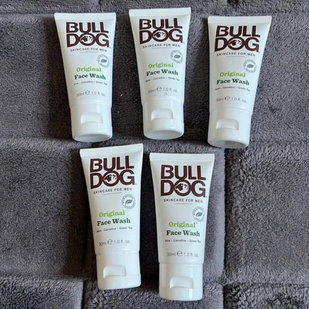 Lot of 5 Bull Dog skincare for Men face wash -30ml each